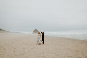 bride and groom at elopement