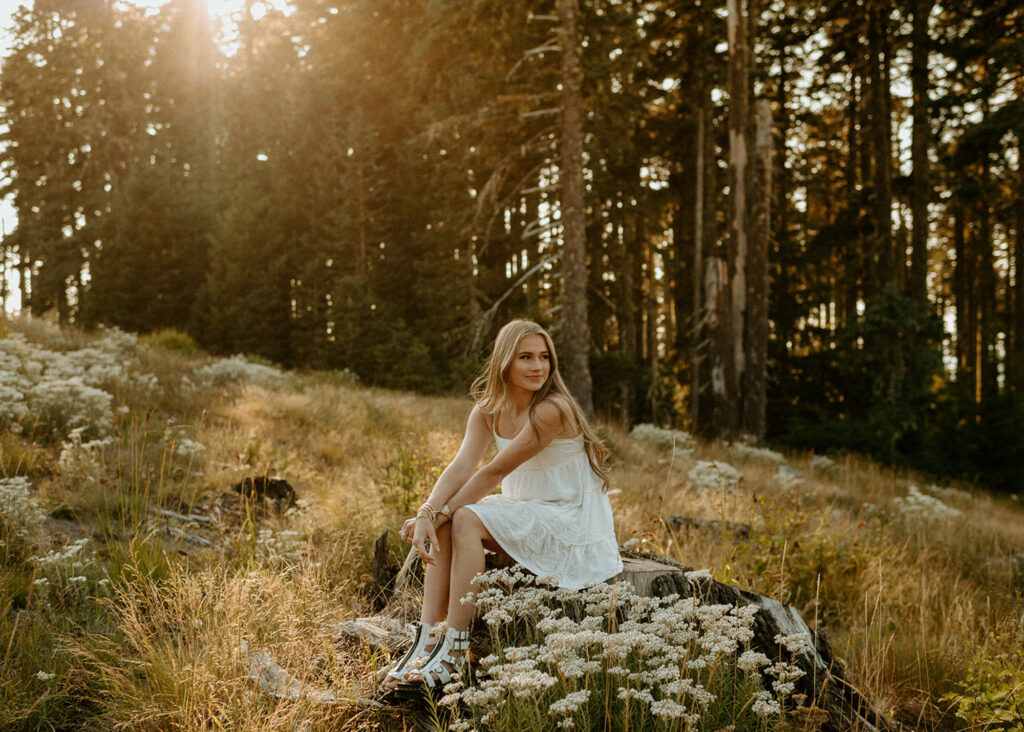 senior photos taken at Mary's Peak in Oregon by Emily Noelle Photography