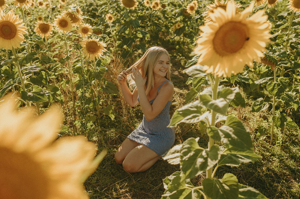 sunflower portrait in Oregon