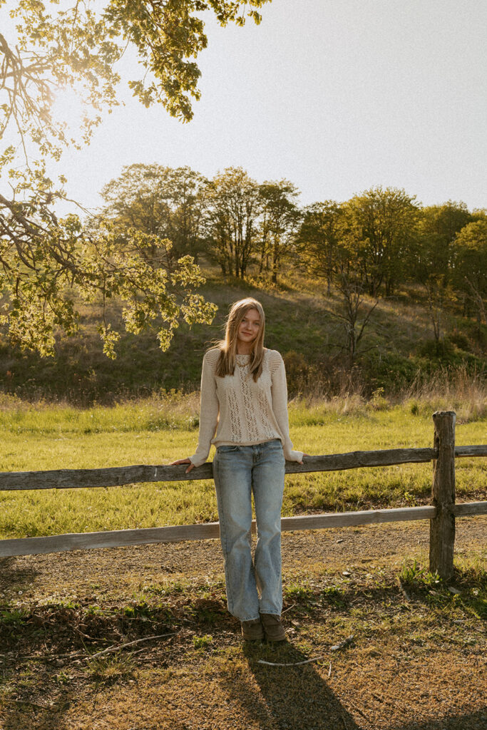 Spring Senior Photo of Kate in Oregon