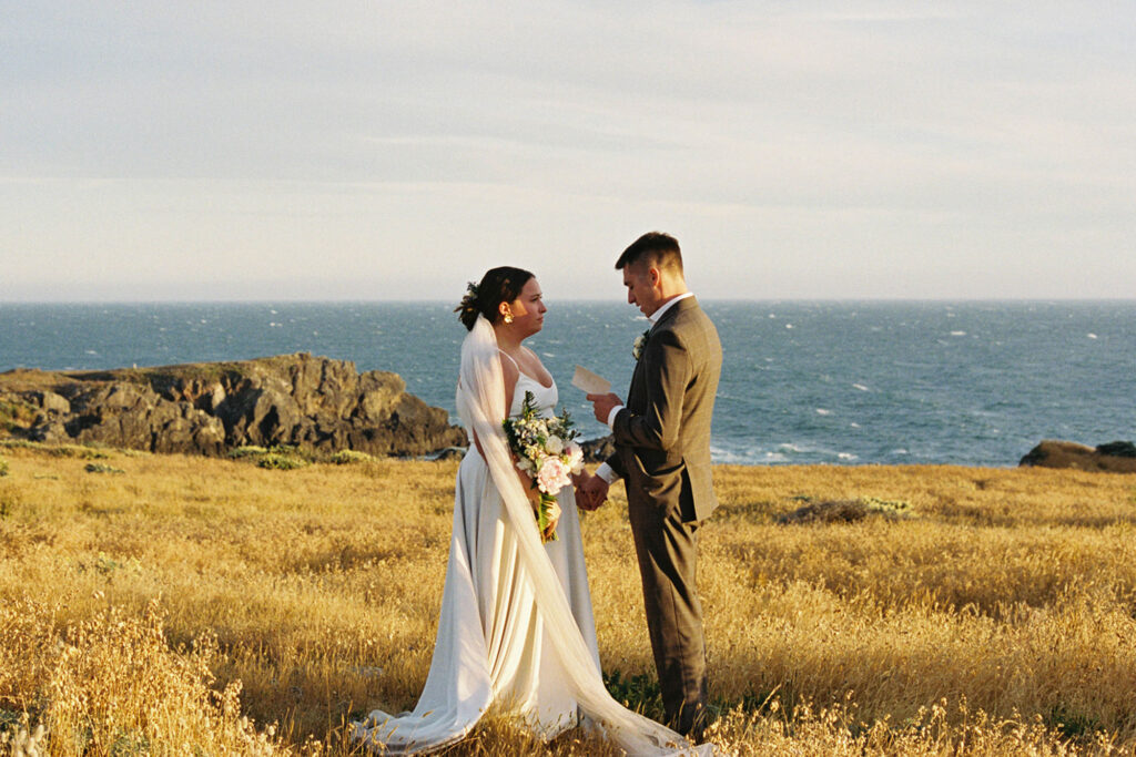 sea ranch micro wedding vow exchanges