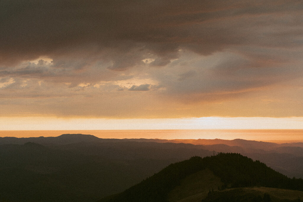 Golden hour view at Mary's Peak